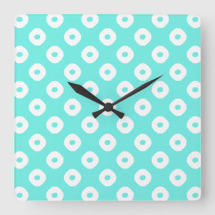"Kanoko" Fawn Spot Pattern White Square Wall Clock