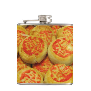 Kanom Pia ขนมเปี๊ยะ ~ Asian Sweets Desserts Food Hip Flask