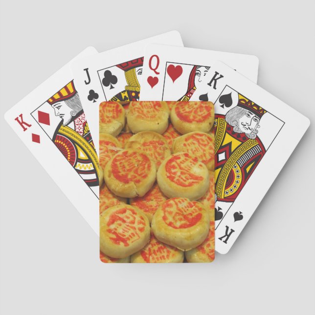 Kanom Pia ขนมเปี๊ยะ ~ Asian Sweets Desserts Food Playing Cards (Back)