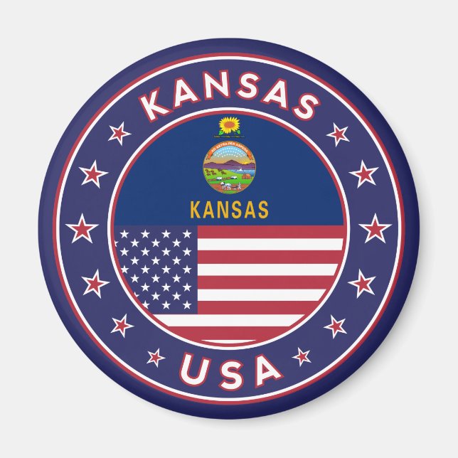 Kansa, Kansas sticker, bag, clock, phone case Magnet (Front)