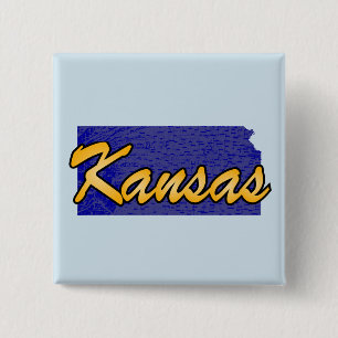 Kansas 15 Cm Square Badge