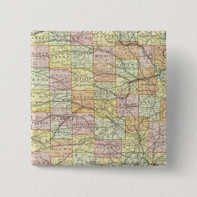 Kansas 2 15 cm square badge (Front)