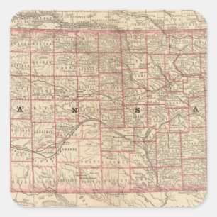 Kansas 3 square sticker