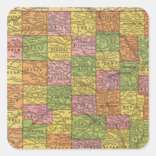 Kansas 4 square sticker