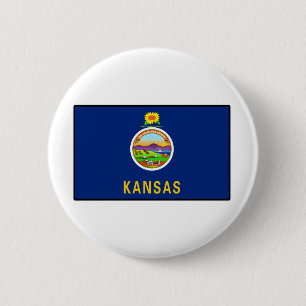 Kansas 6 Cm Round Badge