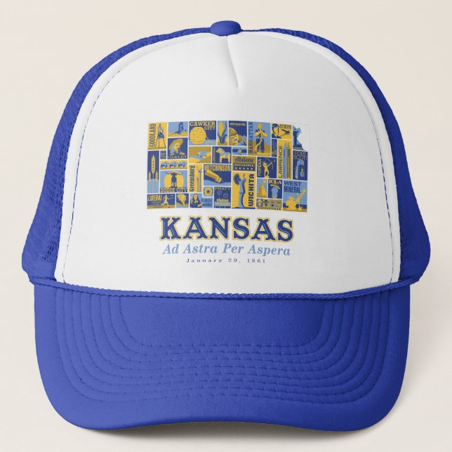 Kansas - Ad Astra Per Aspera - Hat (Front)
