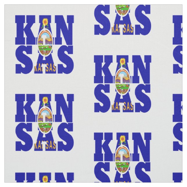 Kansas American state flag Fabric (Swatch)