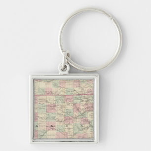 Kansas and Nebraska Key Ring