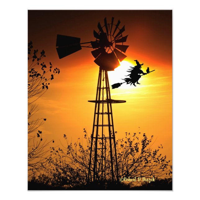 Kansas Beauty with Sunset with clouds. Photo Print (Front)