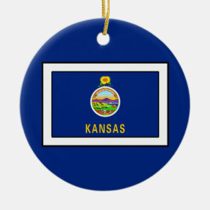 Kansas Ceramic Ornament