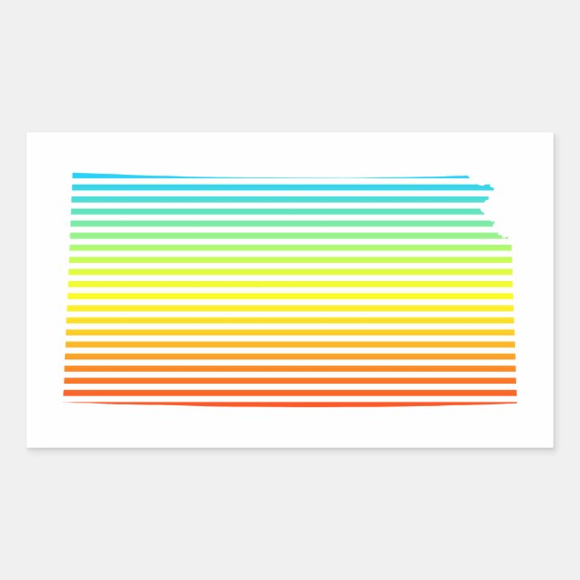 kansas chill fade rectangular sticker (Front)