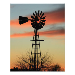 Kansas Christmas 2021 colourful Sunset with clouds Photo Print