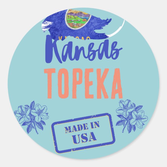 Kansas Cities Classic Round Sticker (Front)