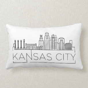 Kansas City, Arkansas Skyline Lumbar Pillow