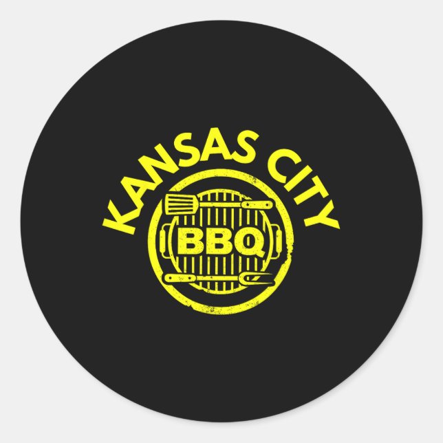 Kansas City Bbq - I Love Barbecue  Classic Round Sticker (Front)