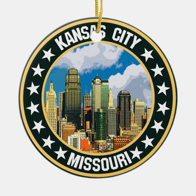 Kansas City                                        Ceramic Ornament (Front)