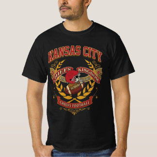 Kansas City Chiefs Kingdom Football Emblem T-Shirt