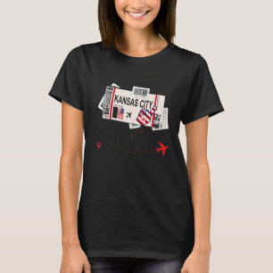 Kansas City Girl Kansas City Boarding Pass T-Shirt
