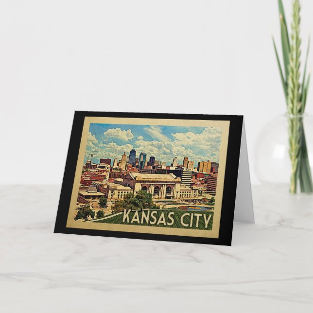 Kansas City Greeting Card Missouri Vintage Travel (Front)