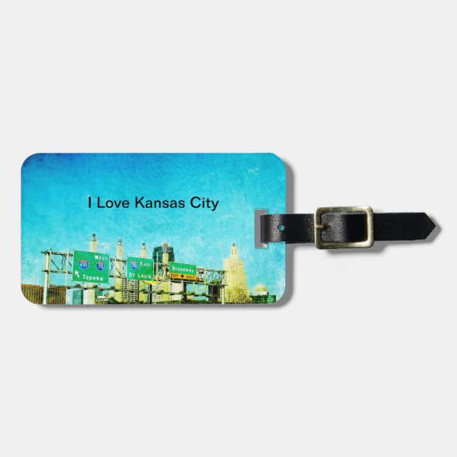Kansas City Highway Luggage Tag (Front Horizontal)