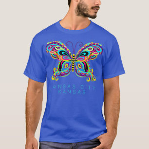 Kansas City Kansas Souvenir Butterfly T-Shirt