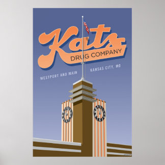 Kansas City Landmarks: Katz Drugs – 24 x 36 Poster