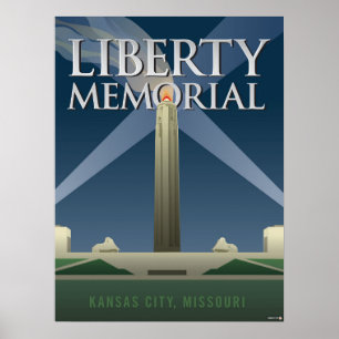 Kansas City Landmarks: Liberty Memorial – 18 x 24 Poster