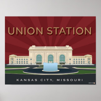 Kansas City Landmarks: Union Station – 16 x 12 Poster