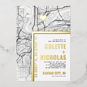 Kansas City Love Locator   City Themed Wedding