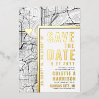 Kansas City Love Locator | Wedding Save the Date