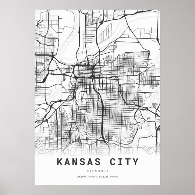 Kansas City Map Poster (Front)