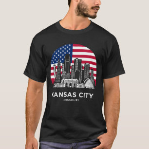 Kansas City Missouri American Flag T-Shirt