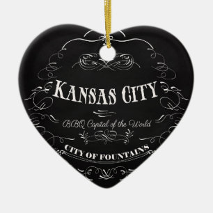 Kansas City Missouri - BBQ Capital of the World Ceramic Tree Decoration