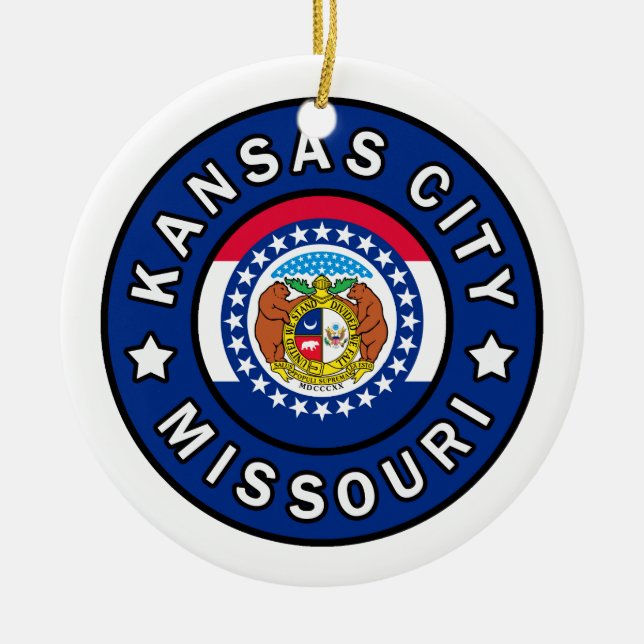 Kansas City Missouri Ceramic Ornament (Front)