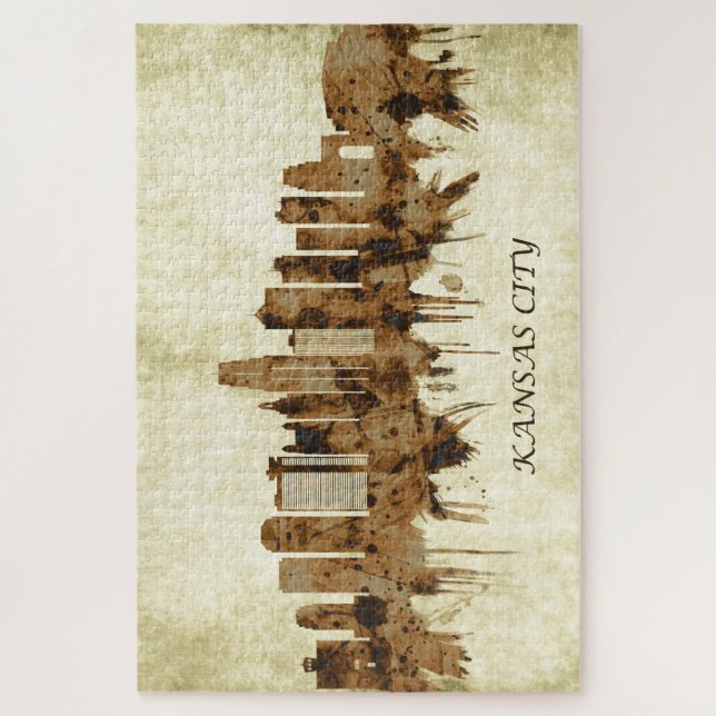 Kansas City Missouri Cityscape Jigsaw Puzzle (Vertical)