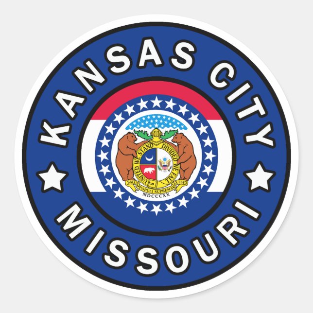 Kansas City Missouri Classic Round Sticker (Front)