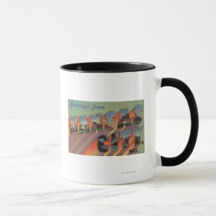 Kansas City, Missouri - Large Letter Scenes Mug