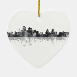 KANSAS CITY, MISSOURI SKYLINE CERAMIC ORNAMENT