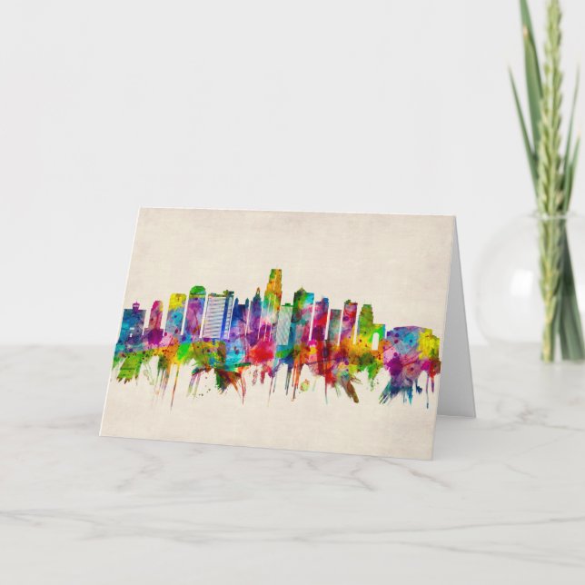 Kansas City Missouri Skyline Holiday Card (Front)