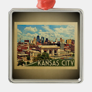 Kansas City Missouri Vintage Travel Ornament