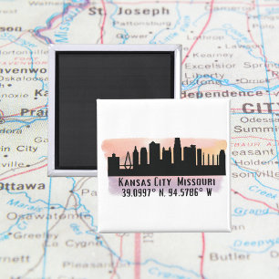 Kansas City MO City Skyline Magnet