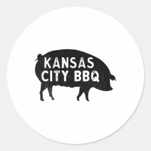 Kansas City Pig Bbq Classic Round Sticker