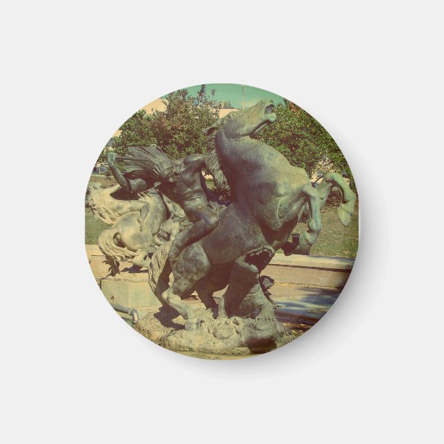 Kansas City Plaza Fountain Magnet (Front)