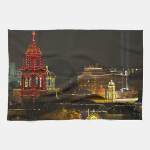 Kansas City Plaza Lights Tea Towel