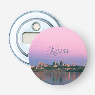 Kansas City Sky Line Sunset Bottle Opener