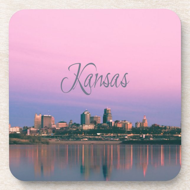Kansas City Sky Line Sunset Coaster (Front)