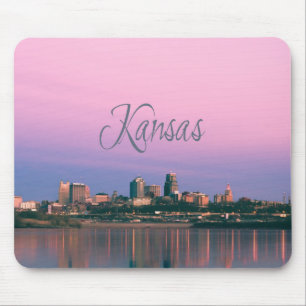 Kansas City Sky Line Sunset Mouse Pad