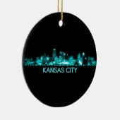 Kansas City Skyline Ceramic Ornament (Right)