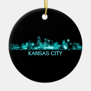 Kansas City Skyline Ceramic Ornament