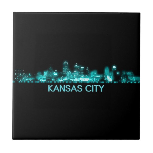 Kansas City Skyline Ceramic Tile (Front)
